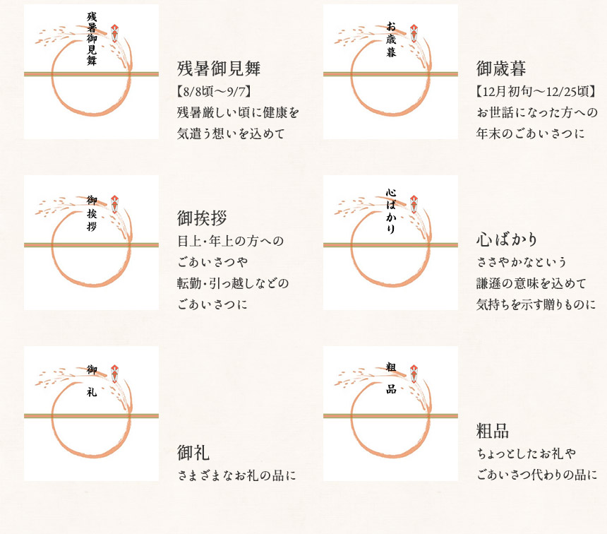 お中元用オリジナルデザイン「掛け紙」うすかる製作事例ワクワクする薄紙印刷通販 うすかるプリント