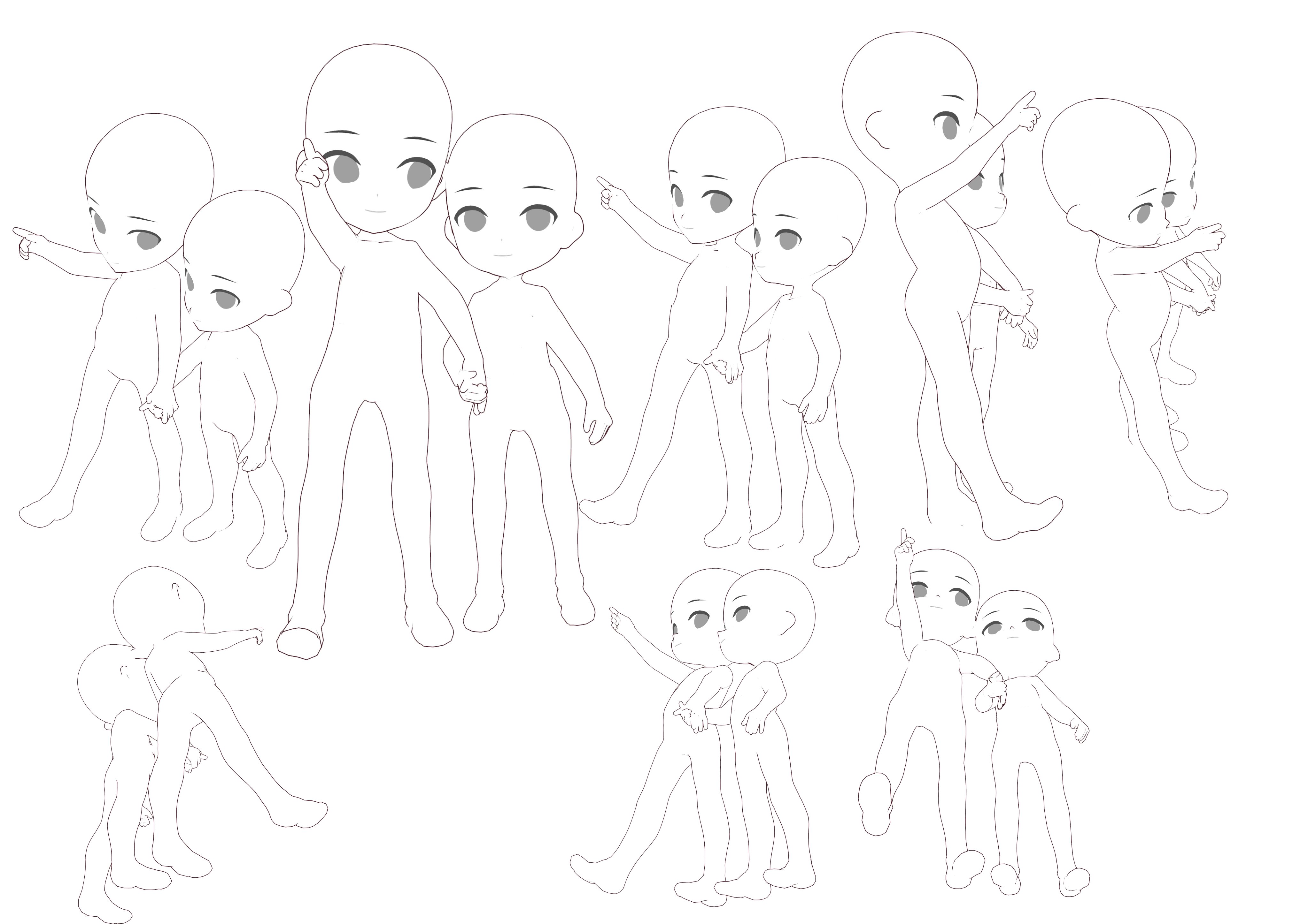 トレースしてイラスト描いてみました！ そのまま使える人と動物ポーズ500トレース用ポーズ資料ヘタウマ工房