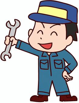 立ち絵素材 フリー素材イラスト TRPG用 性別不明のメカニック- 深海作業室 - BOOTH