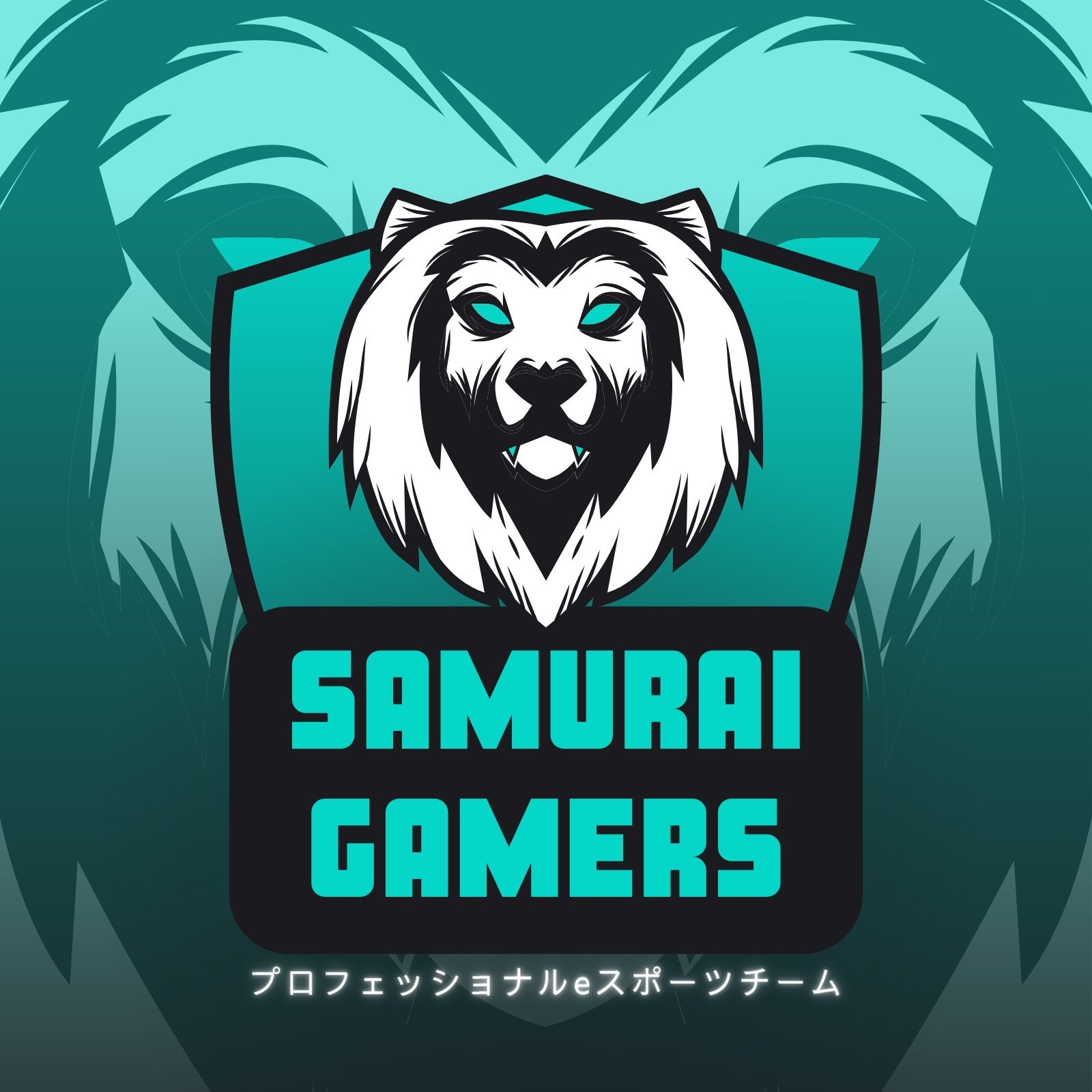 サムライ忍者eスポーツマスコットロゴPremiumベクトル素材