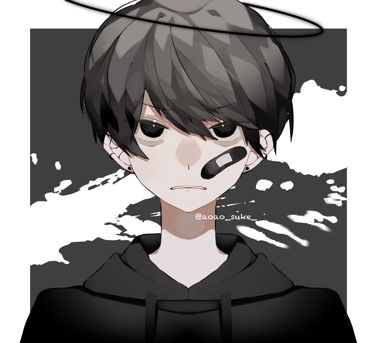 黒系」のアイデア 21 件男の子 イラスト, 黒 背景, 顔 イラスト