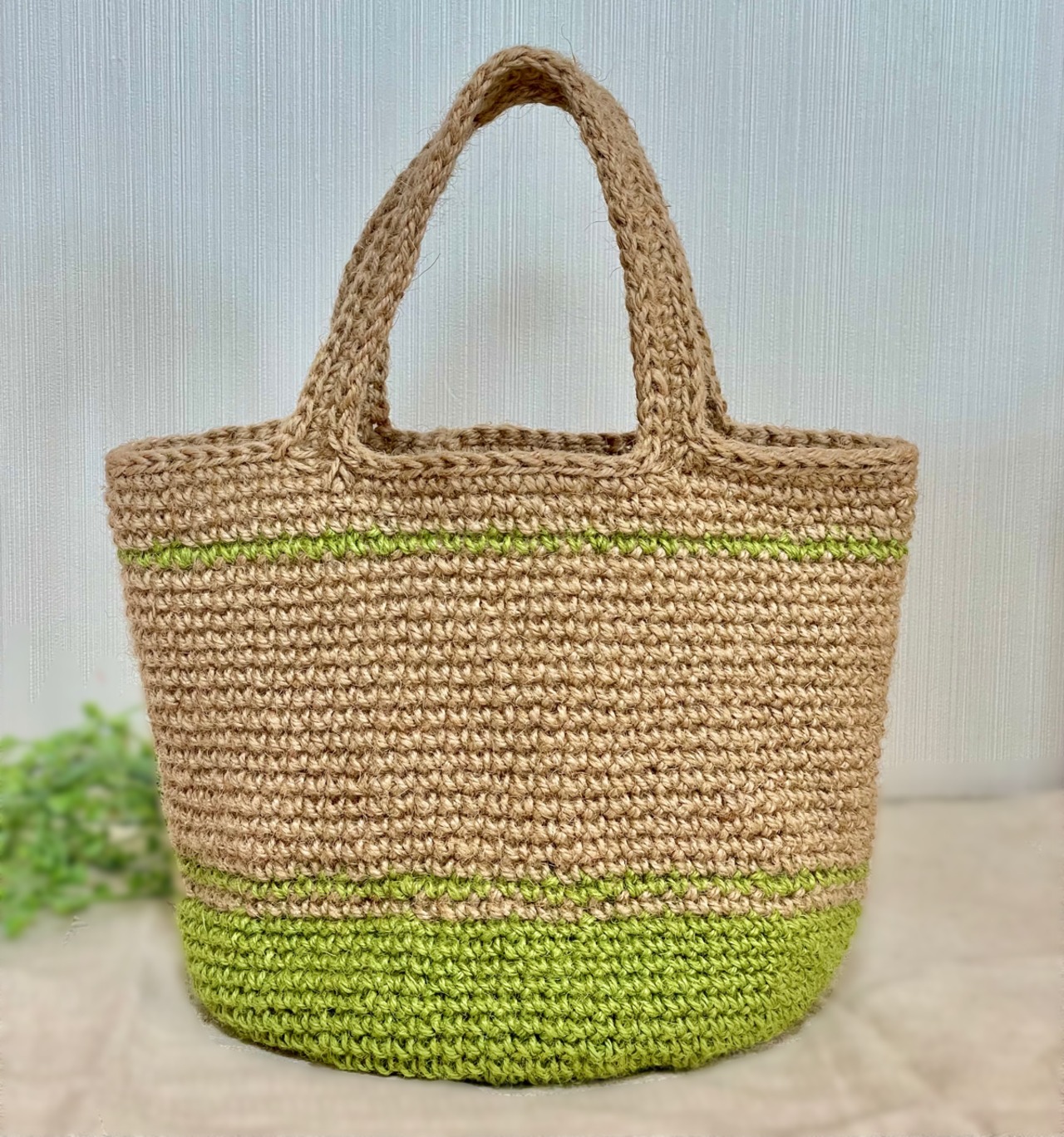 麻紐で作るトートバッグの作り方＜かぎ針編み＞Faden108