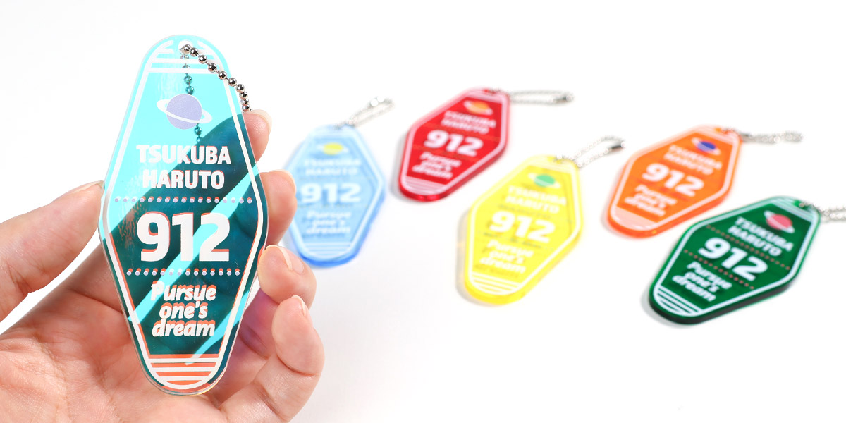 モーテルキーホルダー クリアオリジナル モーテルキーホルダー クリア のプリント 作成 製作ならオリジナルプリント.jpで