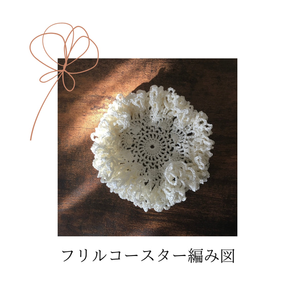 無料編み図 レース糸で編むコースター -マリーゴールドよかおご