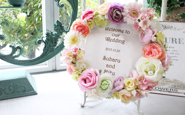 ウェルカムボード・ウェルカムリースの手作りレッスン教室*mille la chouetteミルラシュエット