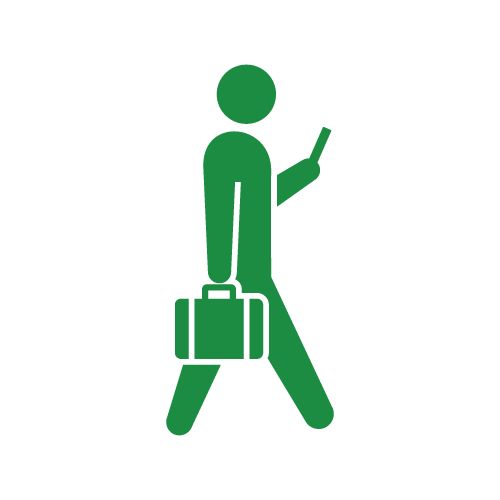 スマホ型の非接触検温器で体温測定をする人物アイコン ピクトグラム 平熱 temperature measurement non-contacticon Stock VectorAdobe Stock