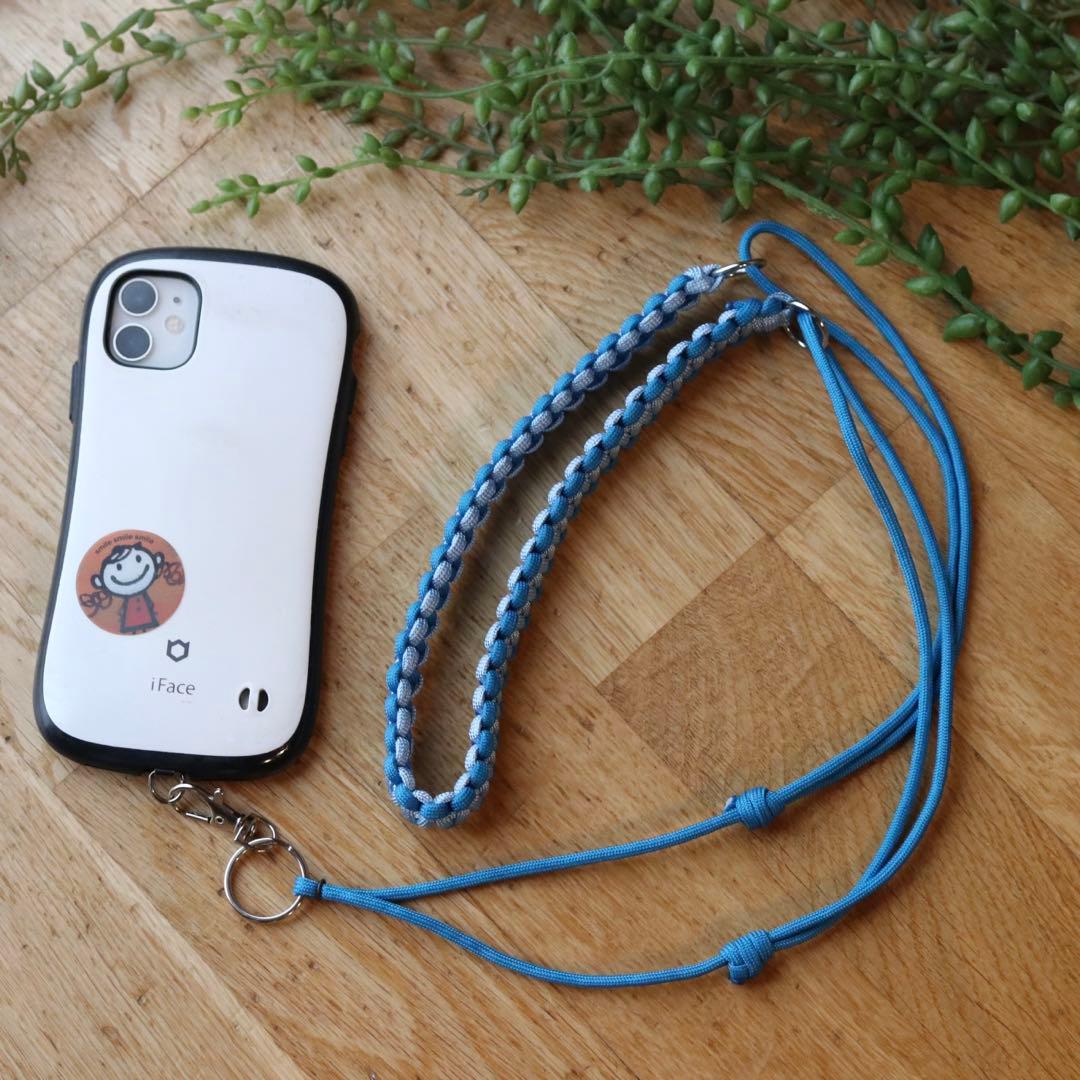 長さ調整可能 パラコード スマホストラップ ネックストラップ a07 長さ調節可 ショルダ