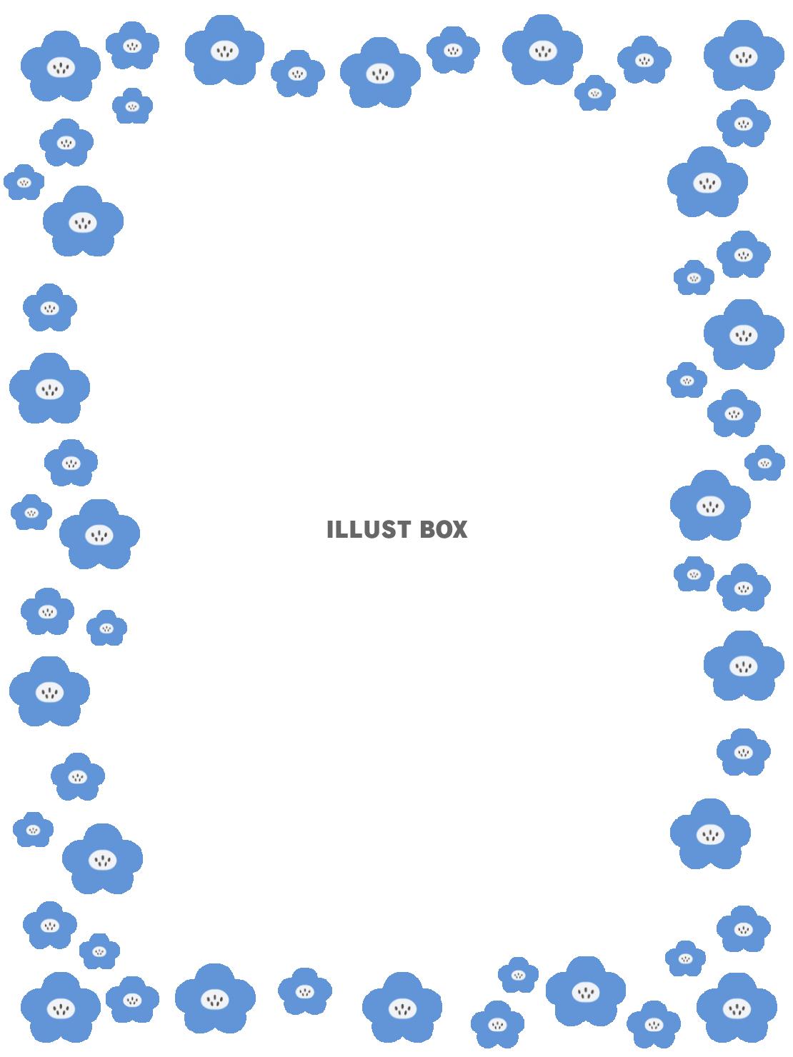 マーガレットのイラスト 花フレームの素材・縦長 便箋やハガキの装飾を簡単作成！Excel イラストボックス「プレミアム」テンプレート