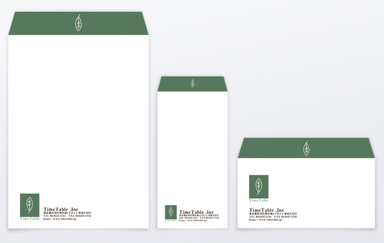 長3封筒 横50枚セット無料テンプレート 長3封筒 横2カラー×英字作例詳細オリジナルプリント.jp公式