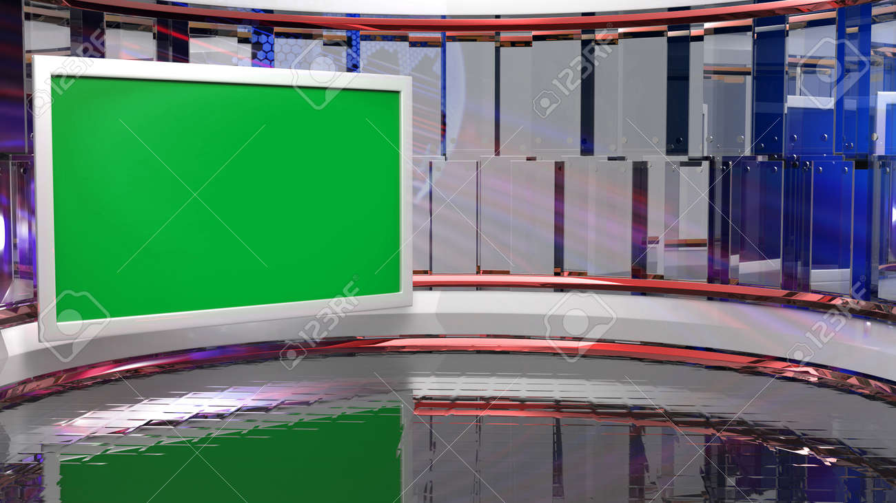 テレビスタジオ風ニュース番組背景 AI生成画像 のイラスト素材257901709 毎月1点無料 フリー のストックフォト イメージマート