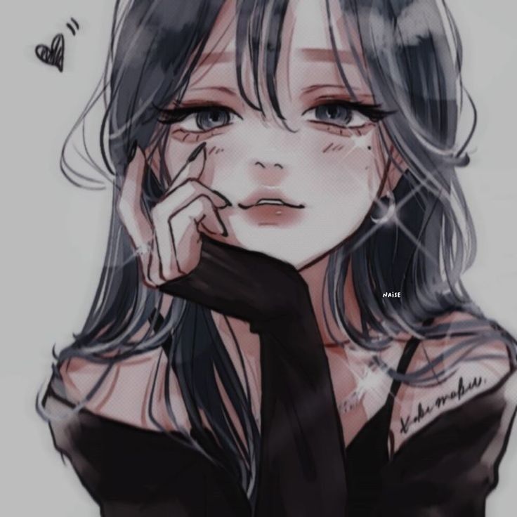 黒髪ロング女子を描いたイラスト特集