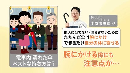 満員の電車、バスで折りたたみ傘の収納に困っていませんか？丸安洋傘 株式会社