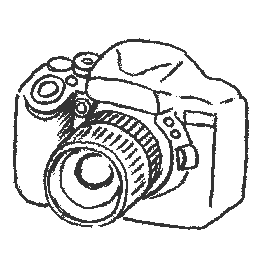 カメラを横向きに構える女性のフリーイラストフリーイラスト・クラシック フリクラ