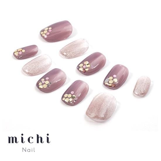 パープル系で可愛く♪ラメグラデーション＆微粒子マグネットネイル成増3分のネイル・フェイシャルサロンCenbless センブレス