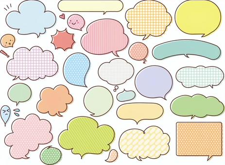 吹き出し イラストのかわいい手書き無料フリー素材まとめ - ONWAイラスト