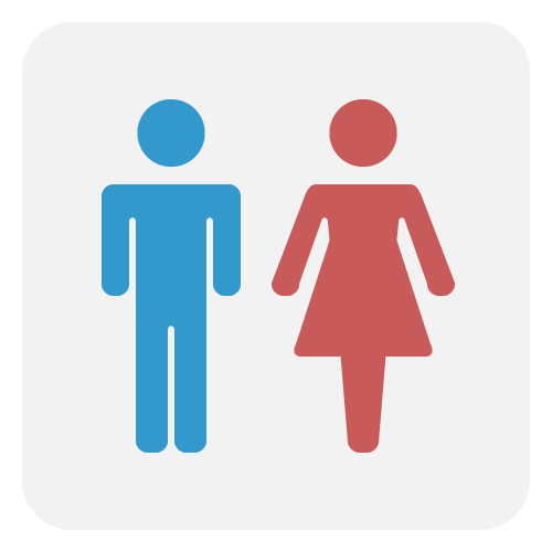 枠付きの男性用トイレマークのイラスト無料のフリー素材 イラストエイト