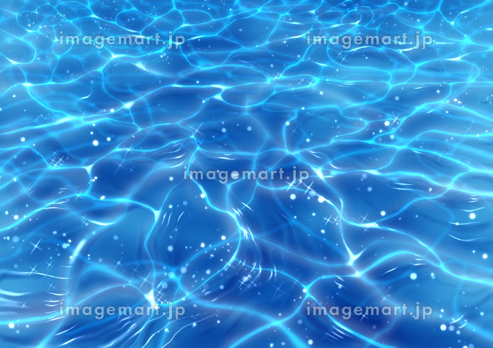 水彩,波,背景,水面,波紋,和,和風,夏,梅雨,イラスト,手書き,青,水色,手描：イラスト無料