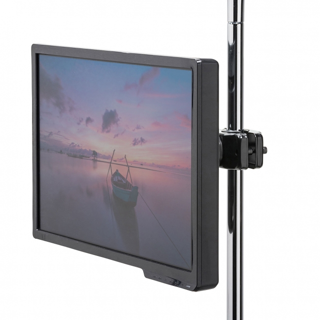 メタルラックのポールにモニターアームを取り付けてみた ホームエレクター、PCモニター、ディスプレイ、イーサプライ、マルチモニター、2画面、モニター 台、25mm、27インチ、太くする、棚板、スチールラック、ルミナス- Travel Kurarin