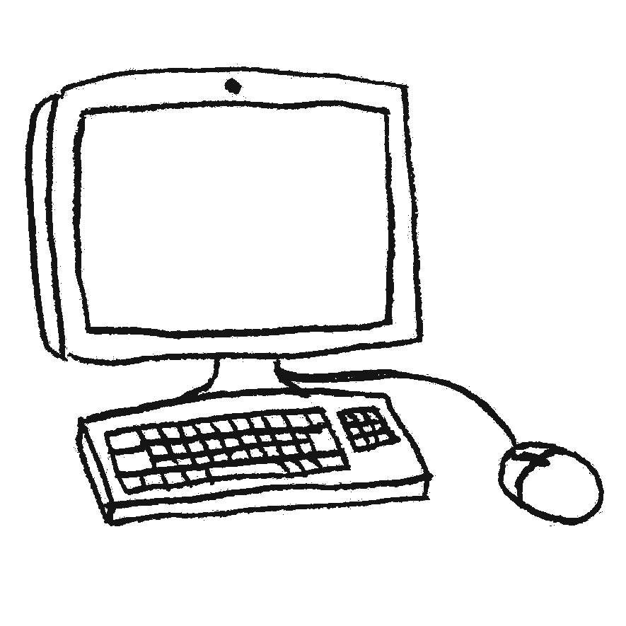 おしゃれなPCモニターのイラストイラスト・フリー素材なら「シンテリ」