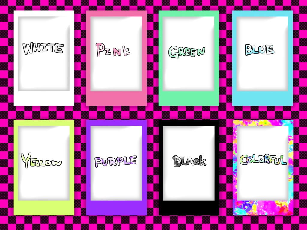 チェキ風フレーム 素材