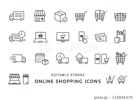 白黒 店舗のイラスト素材 - PIXTA