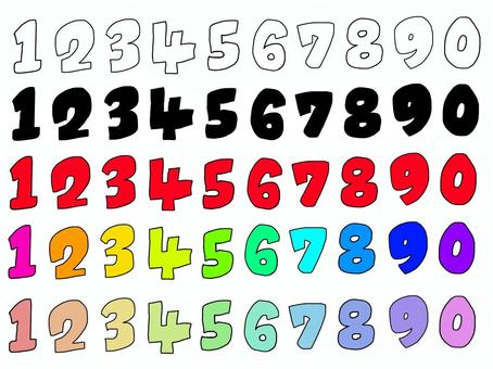 オリジナル数字フォント 0-9斜体・スタイリッシュ イラスト素材7501393- フォトライブラリ