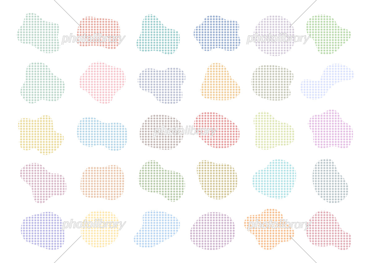 流体シェイプイラストセット: カラフルなグラデーション イラスト素材7286342- フォトライブラリ