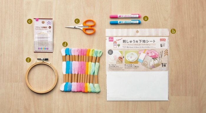 刺繍図案シート・スマプリとダイソー商品漫画刺繍