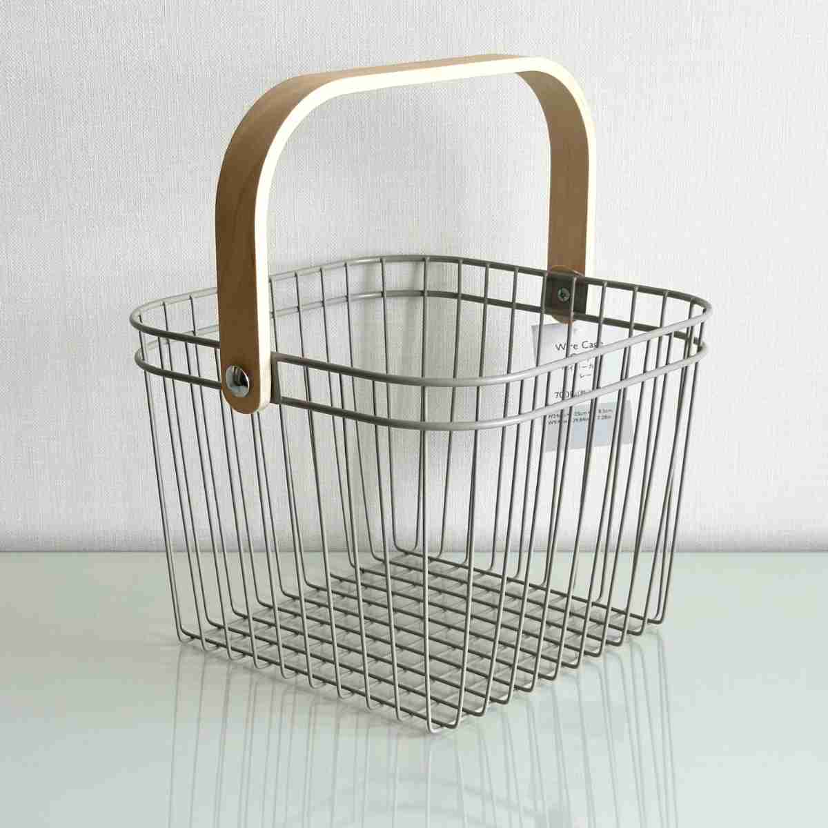 IKEA人気商品とそっくりのダイソーワイヤーカゴ発見！！両方並べて色々比べてみました！！なつホーム☆整理収納×インテリア＠無印良品の家