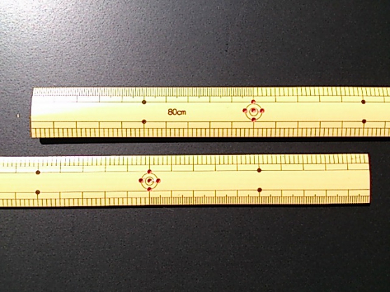 竹ものさし1尺 1分目盛入 片側5厘目盛入 - 習字セット・習字道具販売 習字屋