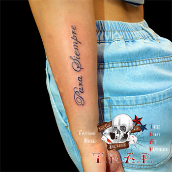 レタリングタトゥー：腕 - GALLERY - Tattoo Studio KAGEROU タトゥースタジオカゲロウ 東京・横浜のタトゥースタジオ