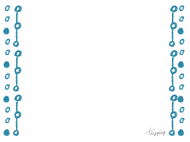 青色系の斜線模様の罫線イラスト無料の線・ライン素材 飾り罫線イラスト.com