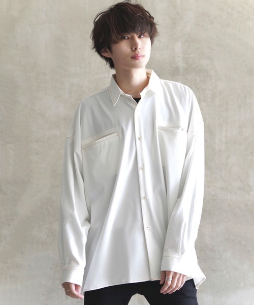 anown アノン の「<新色追加>シャイニーステッチオーバーサイズ半袖シャツ ファッションインフルエンサー tai×anown限定コラボシャツ ブラウス 」 - WEAR