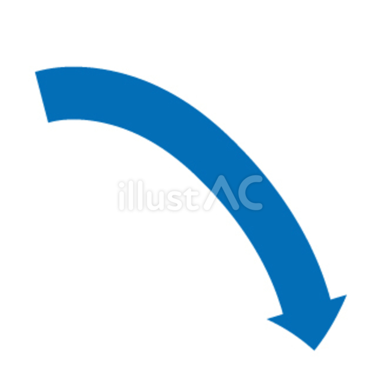 降下矢印イラストのフリー素材イラストイメージ