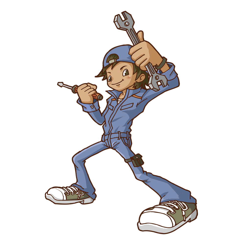 小さなメカニックかわいいイラスト素材透過、PNGフリー画像ダウンロード - Pngtree