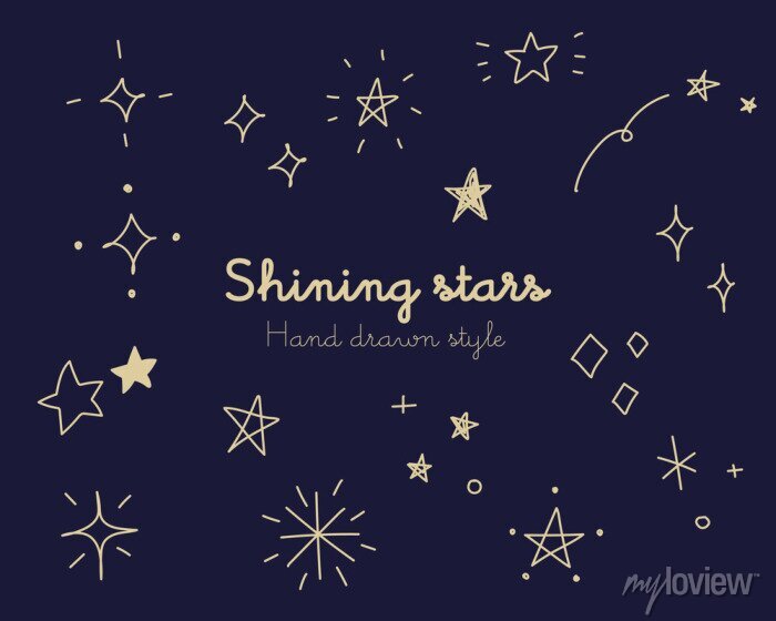 かわいい星のアイコンシルエット