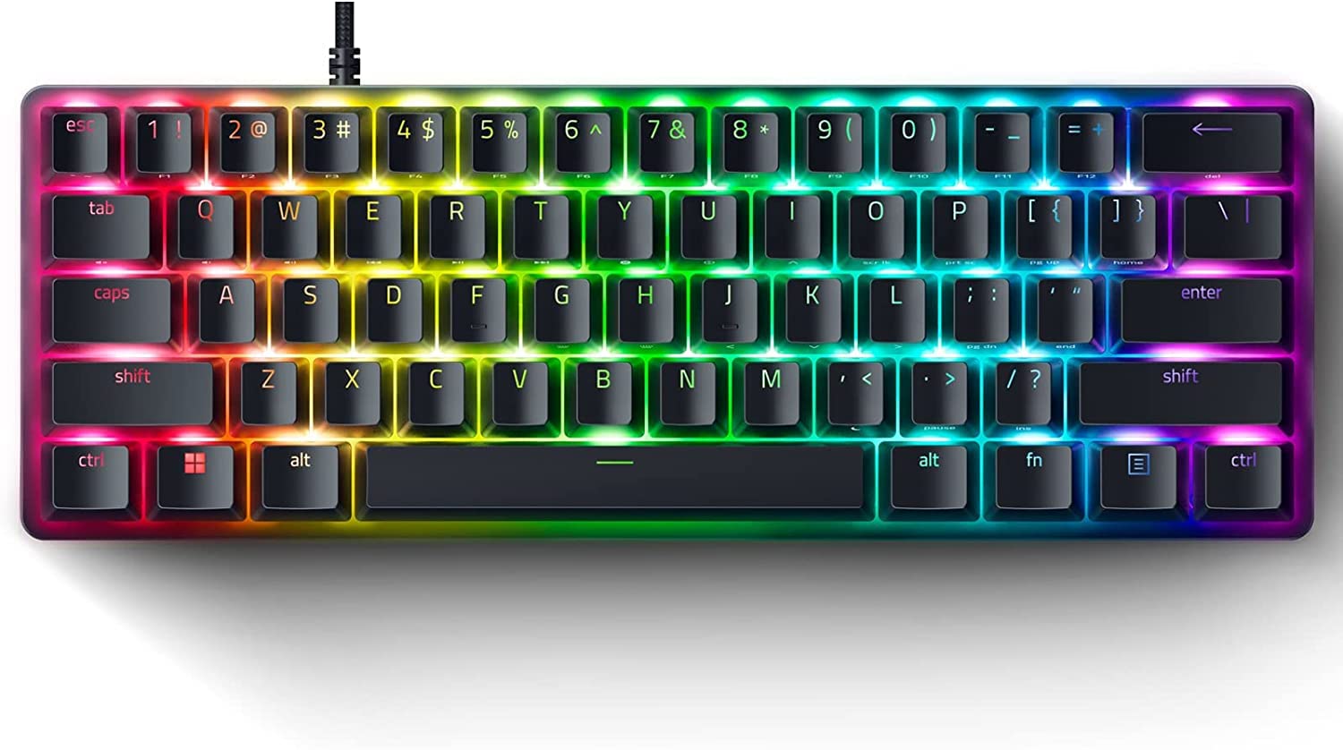 美品 Razer Huntsman mini US配列 紫軸 Razer Huntsman Mini 60% ゲーミングキーボード Amazon