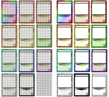 トレーディングカード スタンダードサイズ枠のみ：2枚 はがき印刷用テンプレートUkiyoe Stock