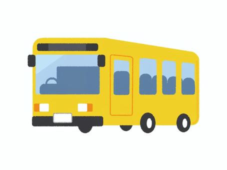 緑のバスの無料 フリー イラストかわいい手描きの無料素材「てがきっず」保育園・小学校・介護施設にぴったりのフリー素材イラスト