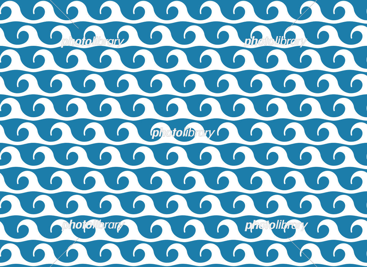 素材 藍 紺色1・花青海波模様・シームレスパターン・背景・浴衣模様 フリー素材処くらげや水母海月 フリー素材処くらげやさんのイラスト -ニコニコ静画 イラスト