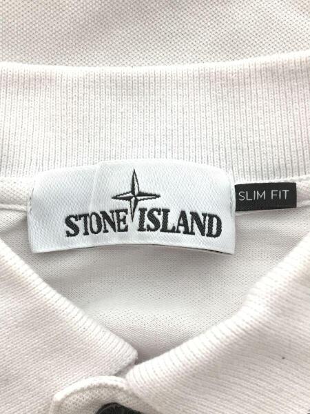 コンパスブランドロゴ ポロシャツ S コットン ホワイト 101522SS18