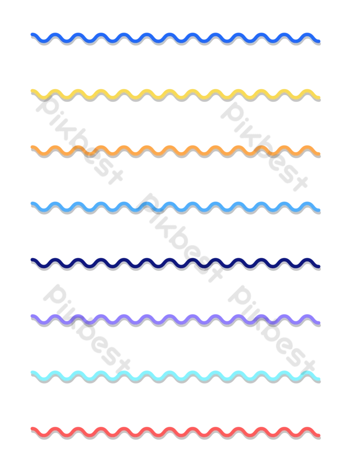 交差した波線の罫線イラスト02無料の線・ライン素材 飾り罫線イラスト.com