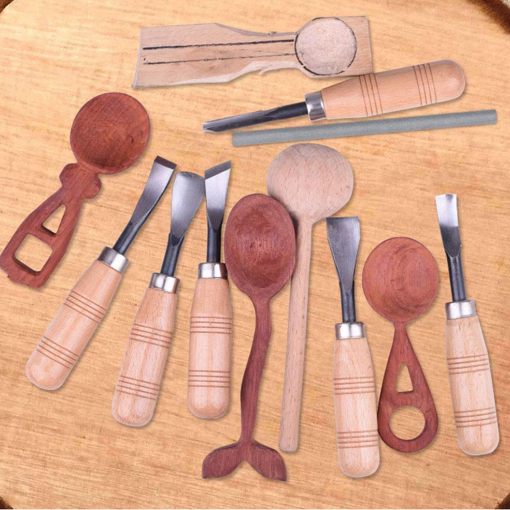 はじめての木彫りに！ヒノキスプーンセット