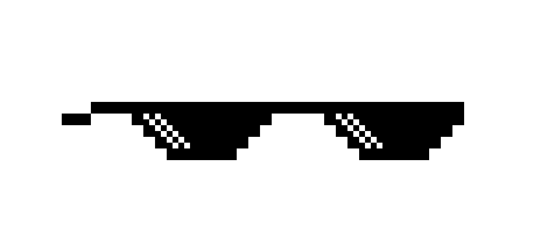 ドット絵サングラス全20種AOmaterial:フリー素材配布サイト