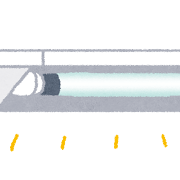 蛍光灯のシルエット無料のAi・PNG白黒シルエットイラスト