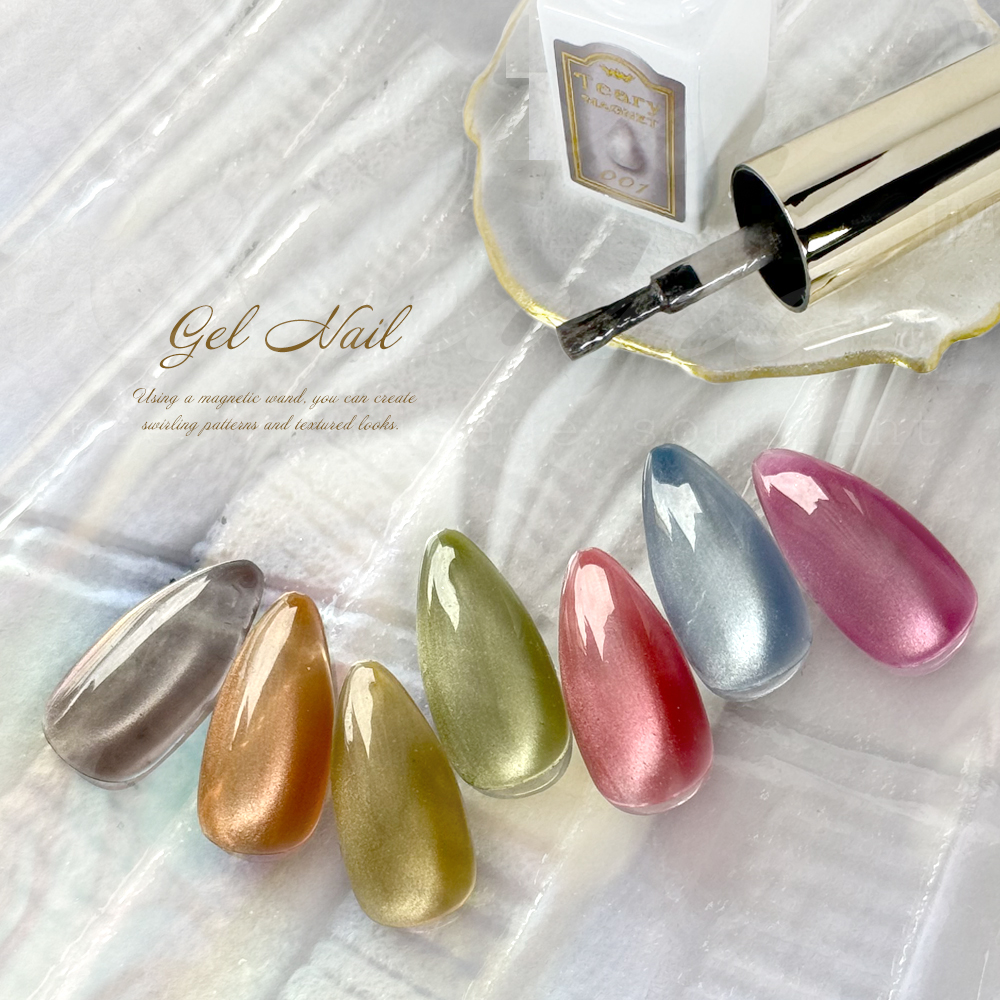 マグネットネイルのネイルデザインネイルパーツネイル工房 -赤のマグネットが可愛い♥️ by ちゃんみ🐈 普通肌LIPS