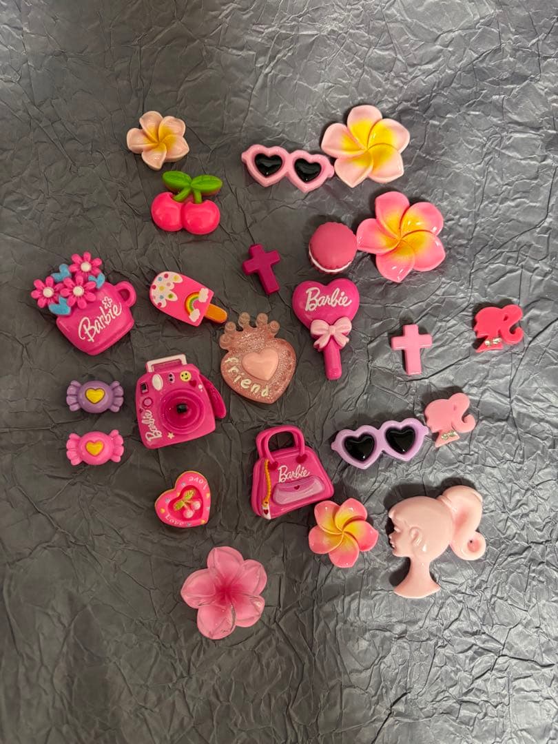 リボンパーツ 透明オーロラカラーアソート7種セット ｰ* オマケがたくさんついてくるパーツ屋さん* 隠れ工房 green ocean