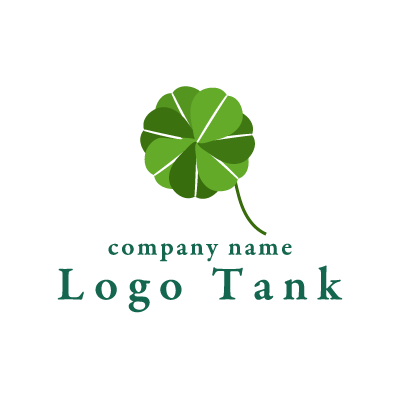 ハートと幸せの四葉のクローバーのロゴ：0480ロゴマークガーデンBASE店ロゴデザイン販売とブランディングの専門サイト