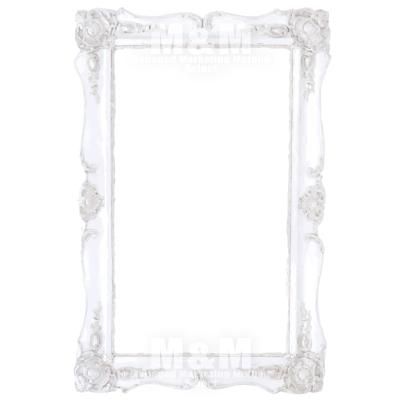 バラのはり絵 縦長デザイン ゴールドフレーム 黄色いバラのフレーム 縦 イラスト素材5430494