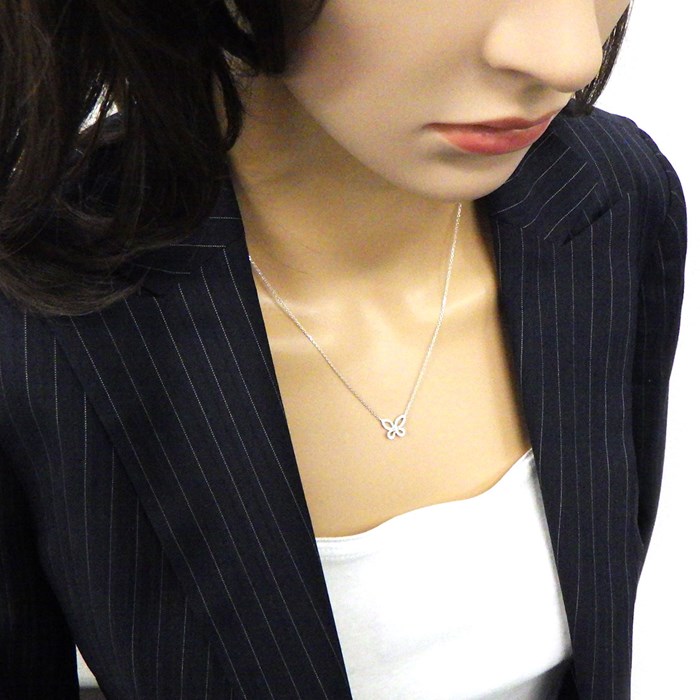 graff - グラフ Graff GRAFF ネックレス ミニ バタフライ シルエット RGP808 ダイヤモンド 計0.15ct K18WG箱・保付き中古 の通販 by ジェイビーワークス ラクマ店グラフならラクマ